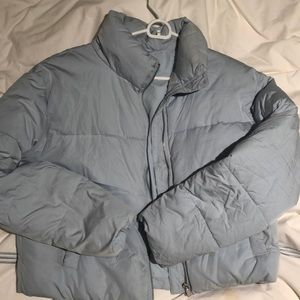 Urban Outfitters blue puffer jacket